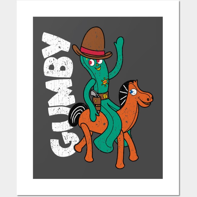 Cowboy Gumby Wall Art by pocophone